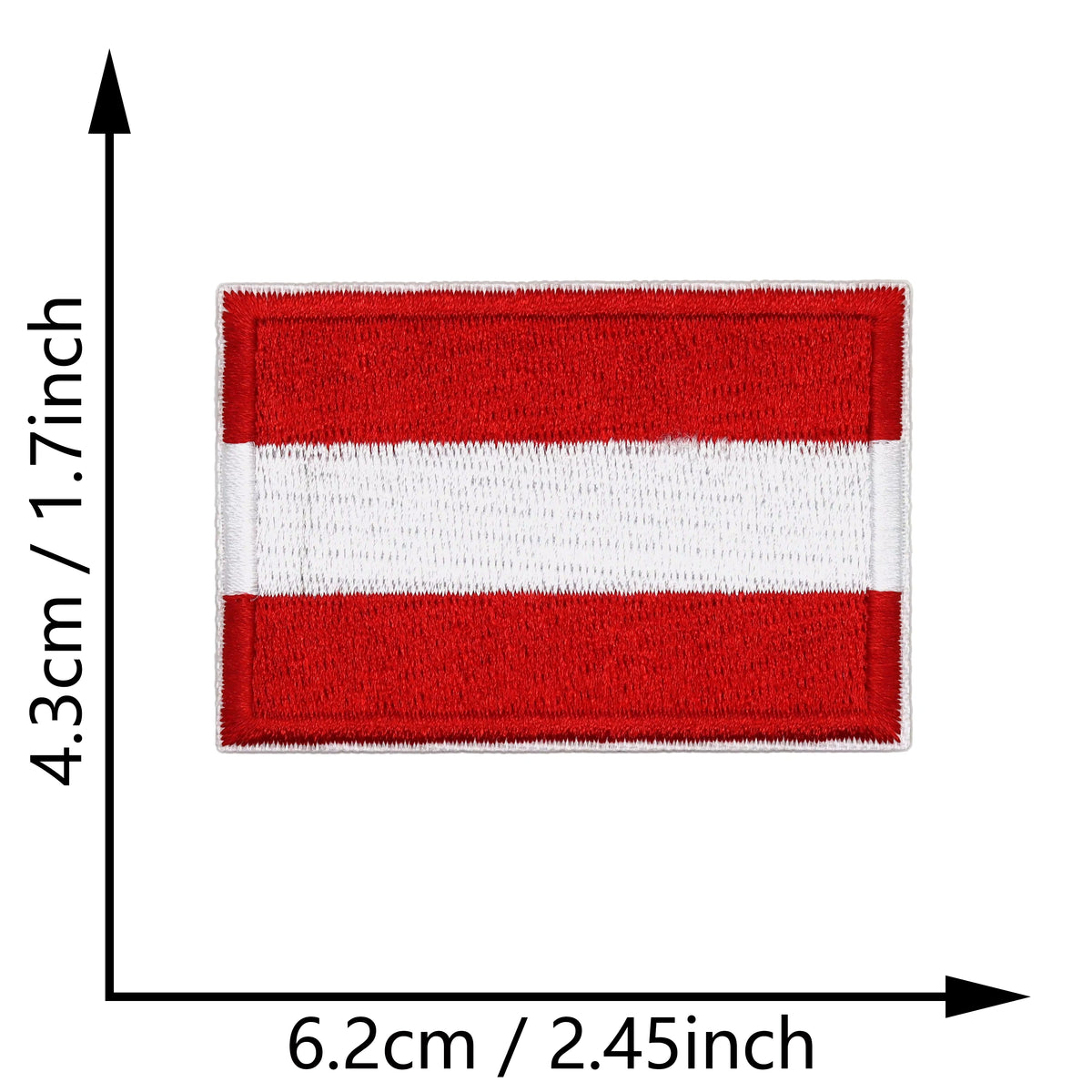 Custom Embroidered Country Flag Patch 4.3×6.3cm – Iron-On or Sew-On
