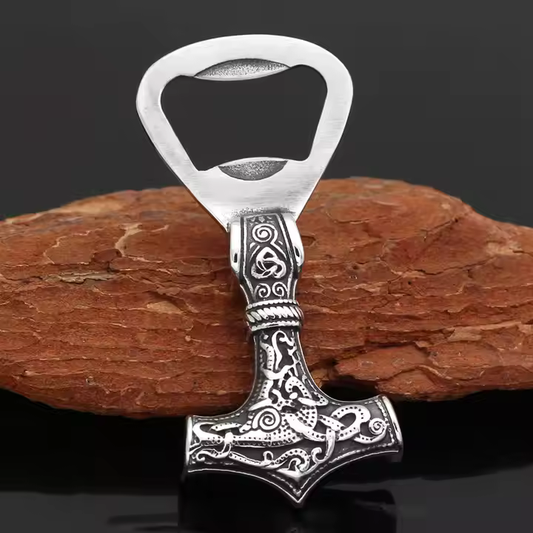 Stainless Steel Viking Thor’s Hammer Bottle Opener – Mjölnir Design