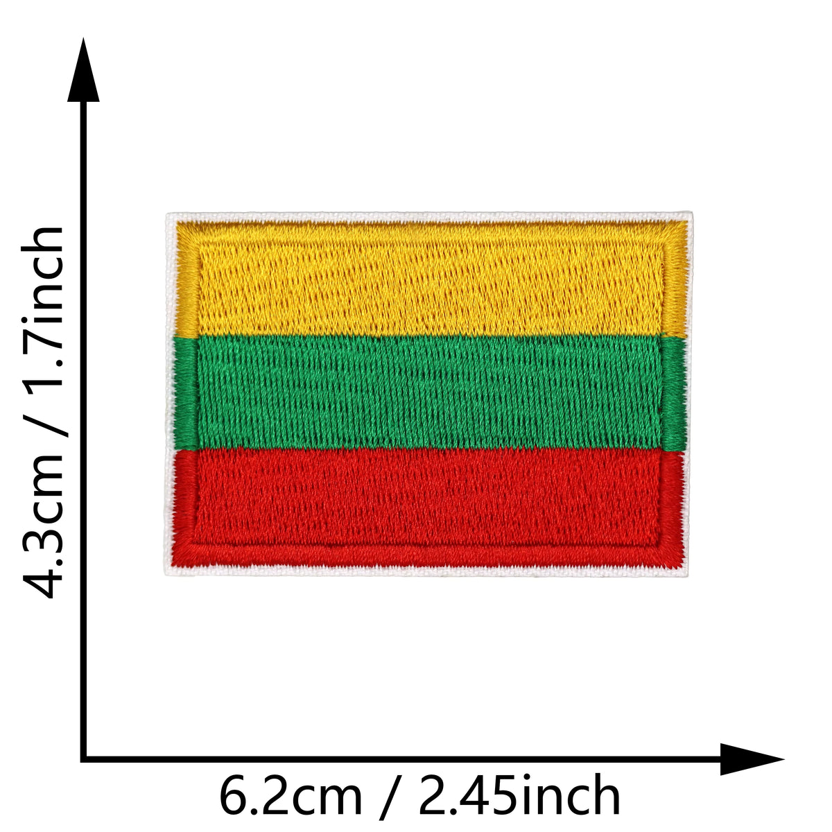 Custom Embroidered Country Flag Patch 4.3×6.3cm – Iron-On or Sew-On