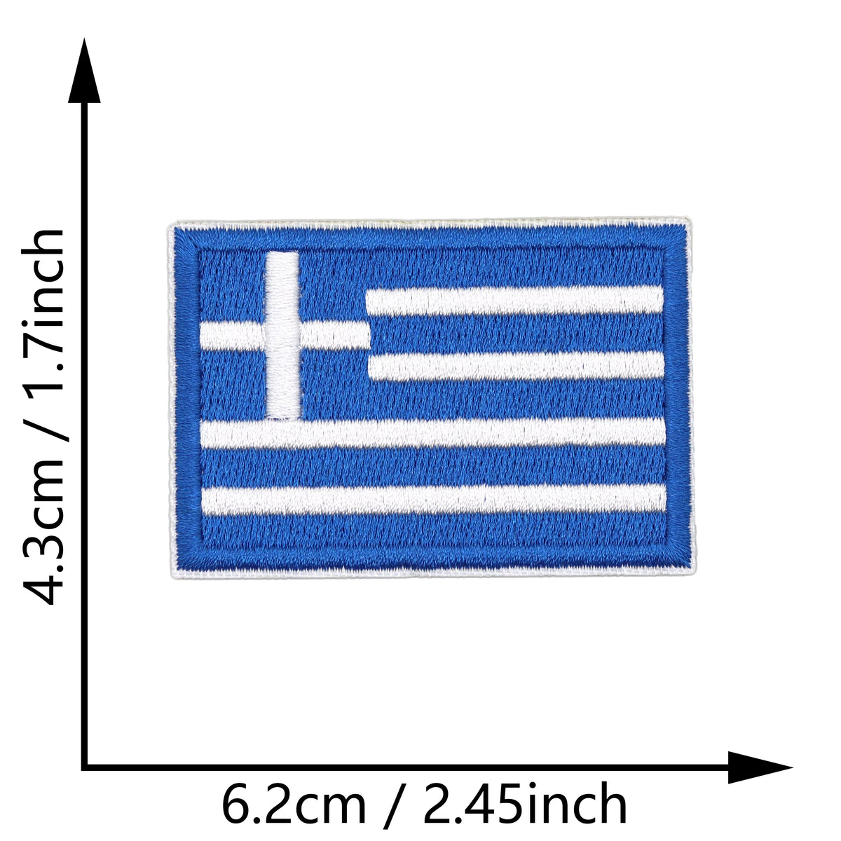Custom Embroidered Country Flag Patch 4.3×6.3cm – Iron-On or Sew-On