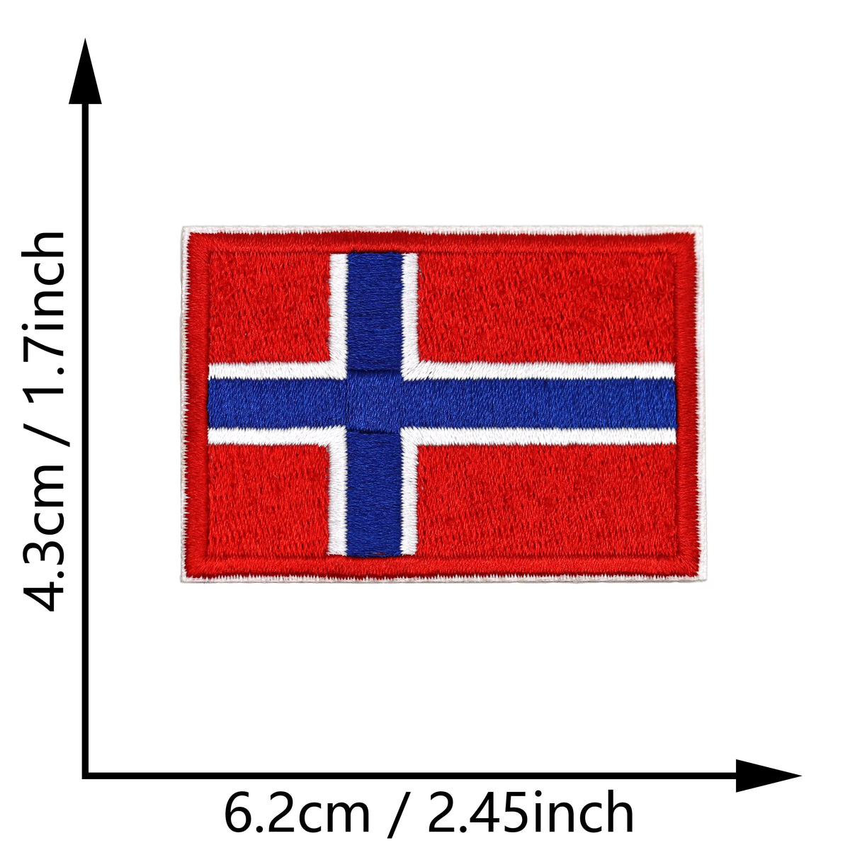 Custom Embroidered Country Flag Patch 4.3×6.3cm – Iron-On or Sew-On