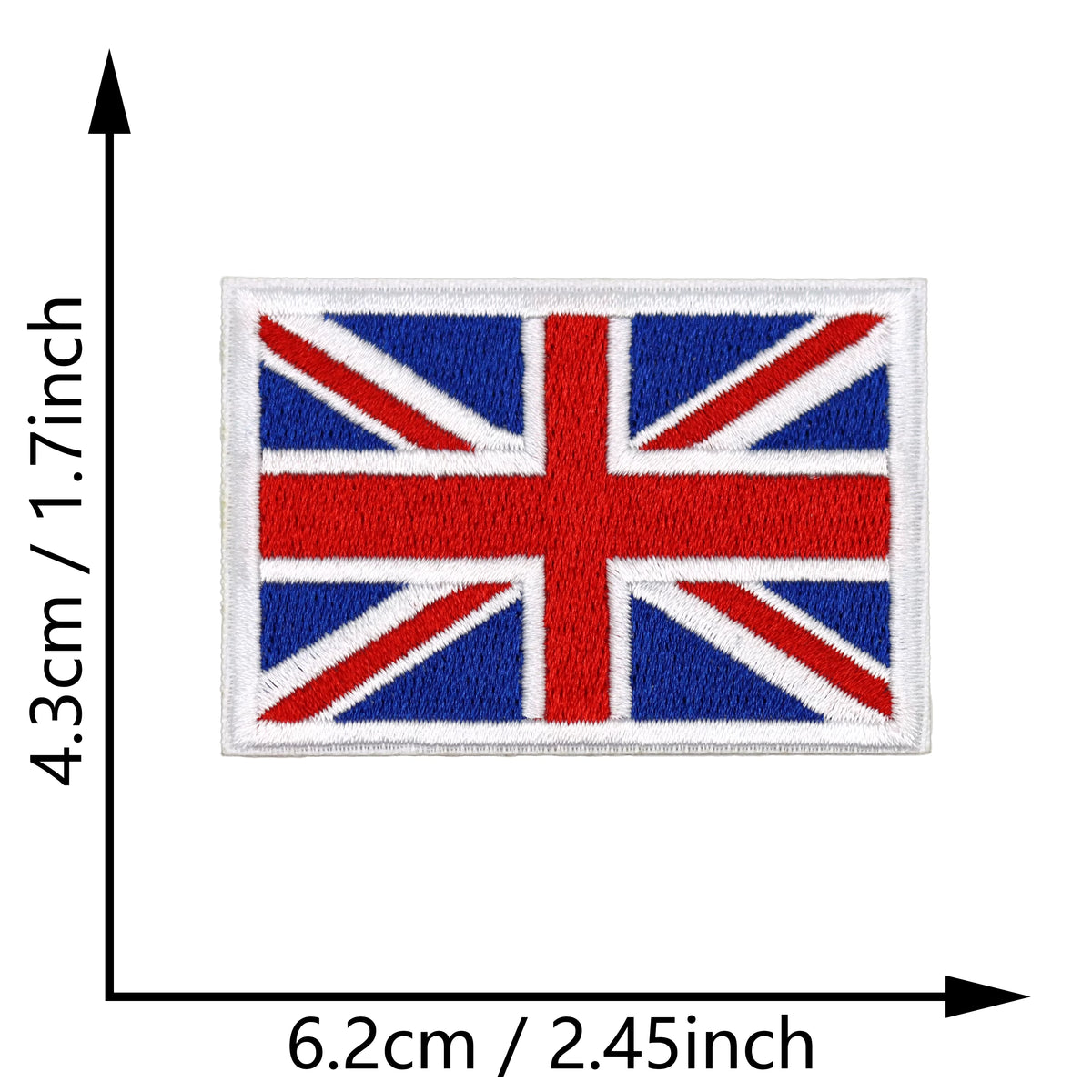 Custom Embroidered Country Flag Patch 4.3×6.3cm – Iron-On or Sew-On
