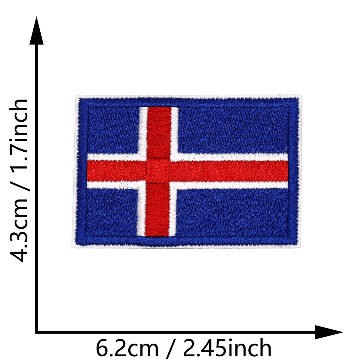 Custom Embroidered Country Flag Patch 4.3×6.3cm – Iron-On or Sew-On