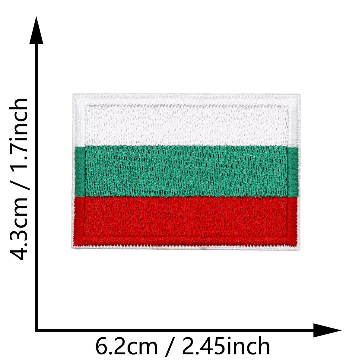 Custom Embroidered Country Flag Patch 4.3×6.3cm – Iron-On or Sew-On