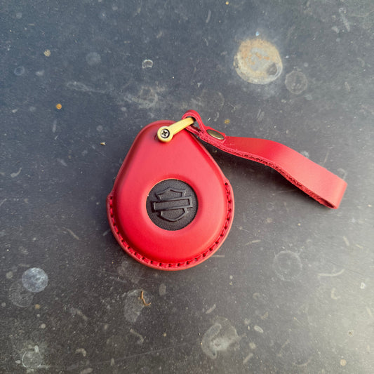 Red Leather For Harley Davidson Key Fob Cover – 2023 & Earlier