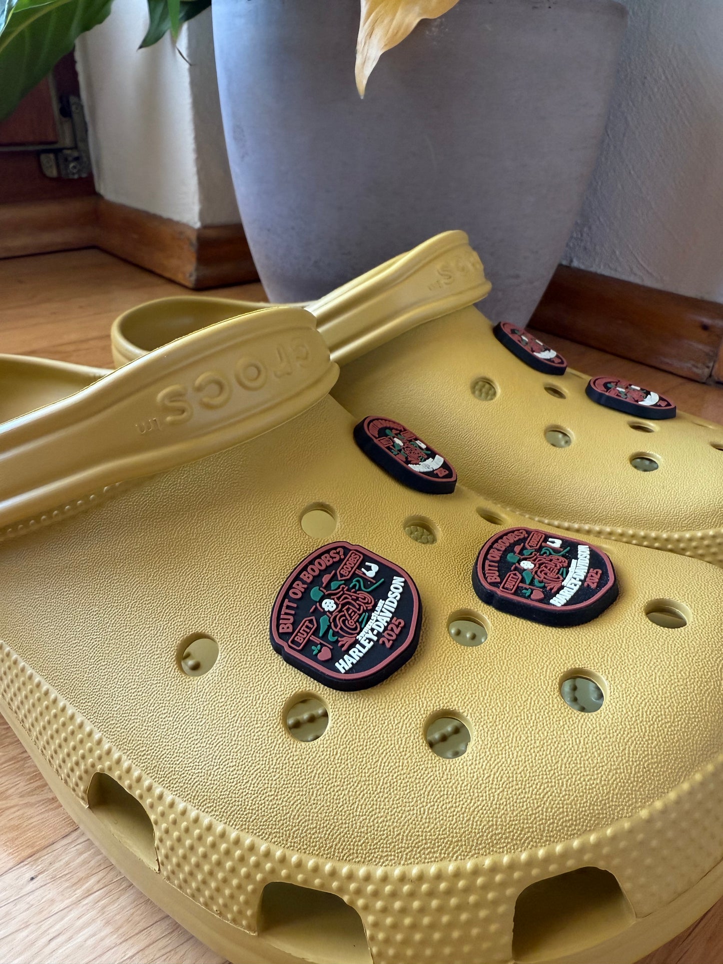 Funny Crocs Charm Jibbitz – Biker Style Accessory for Harley-Davidson Fans