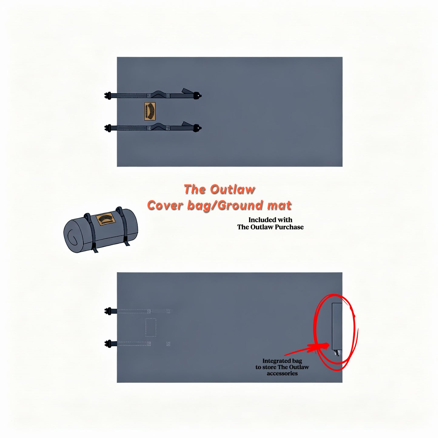 The Outlaw motorcycle camping tent by 2Wheels1Lane, waterproof solo tent for motorcycle camping