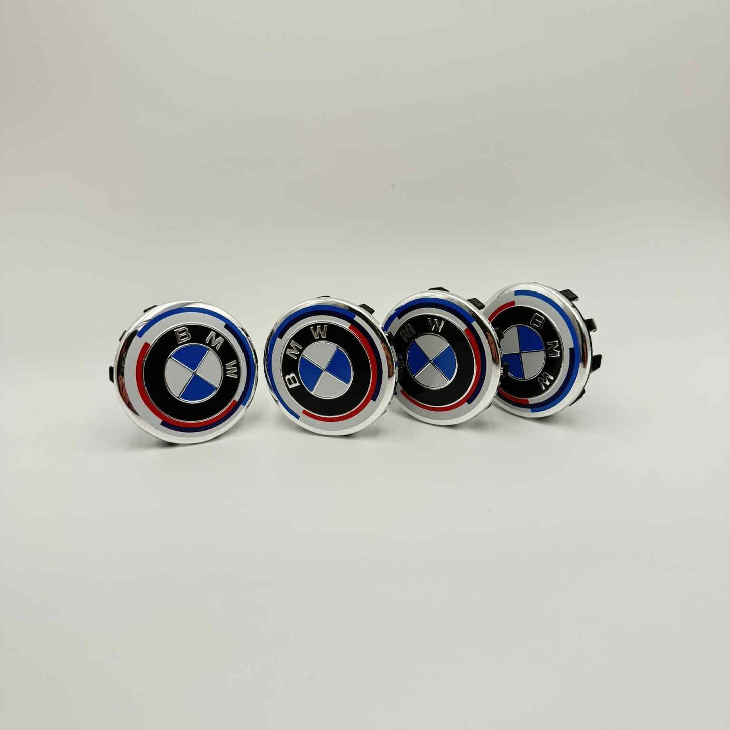 4pcs 56mm (2.20") BMW Wheel Center Caps – 50th Anniversary