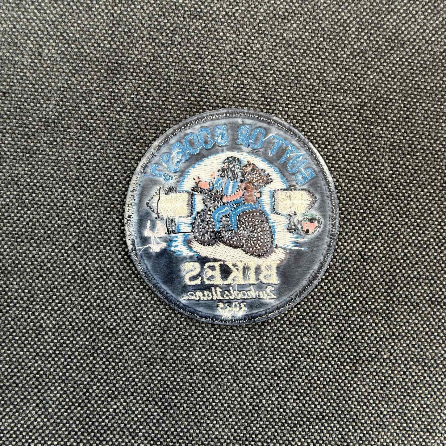 7cm Funny Biker Patch – Embroidered Sew-On & Iron-On Motorcycle Patch