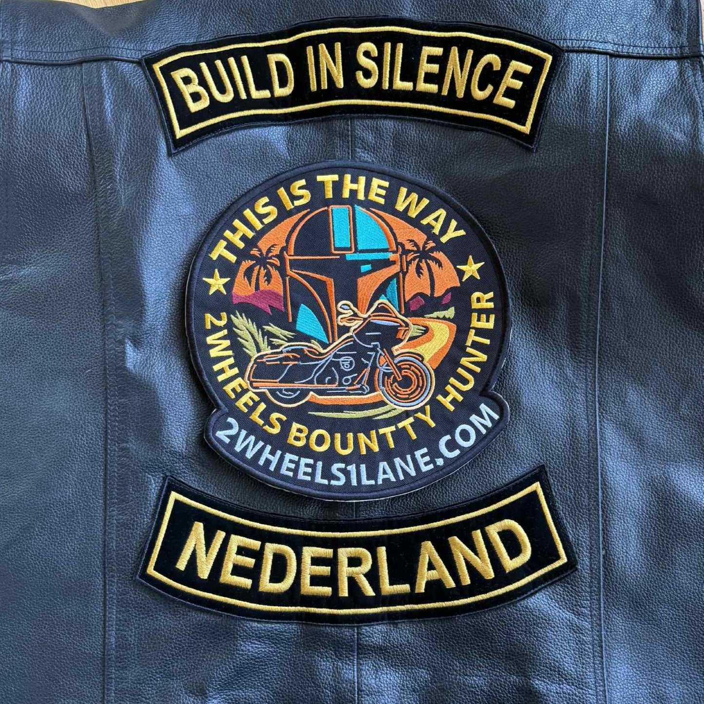 NEDERLAND Rocker Patch 28x7cm – Embroidered Sew-On & Iron-On