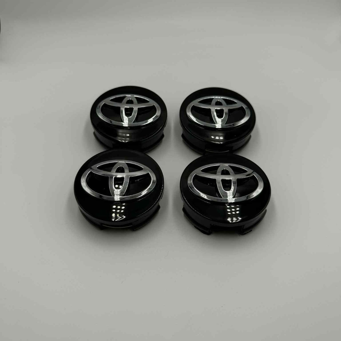 4pcs 62mm / 2.44" Black Toyota Center Caps