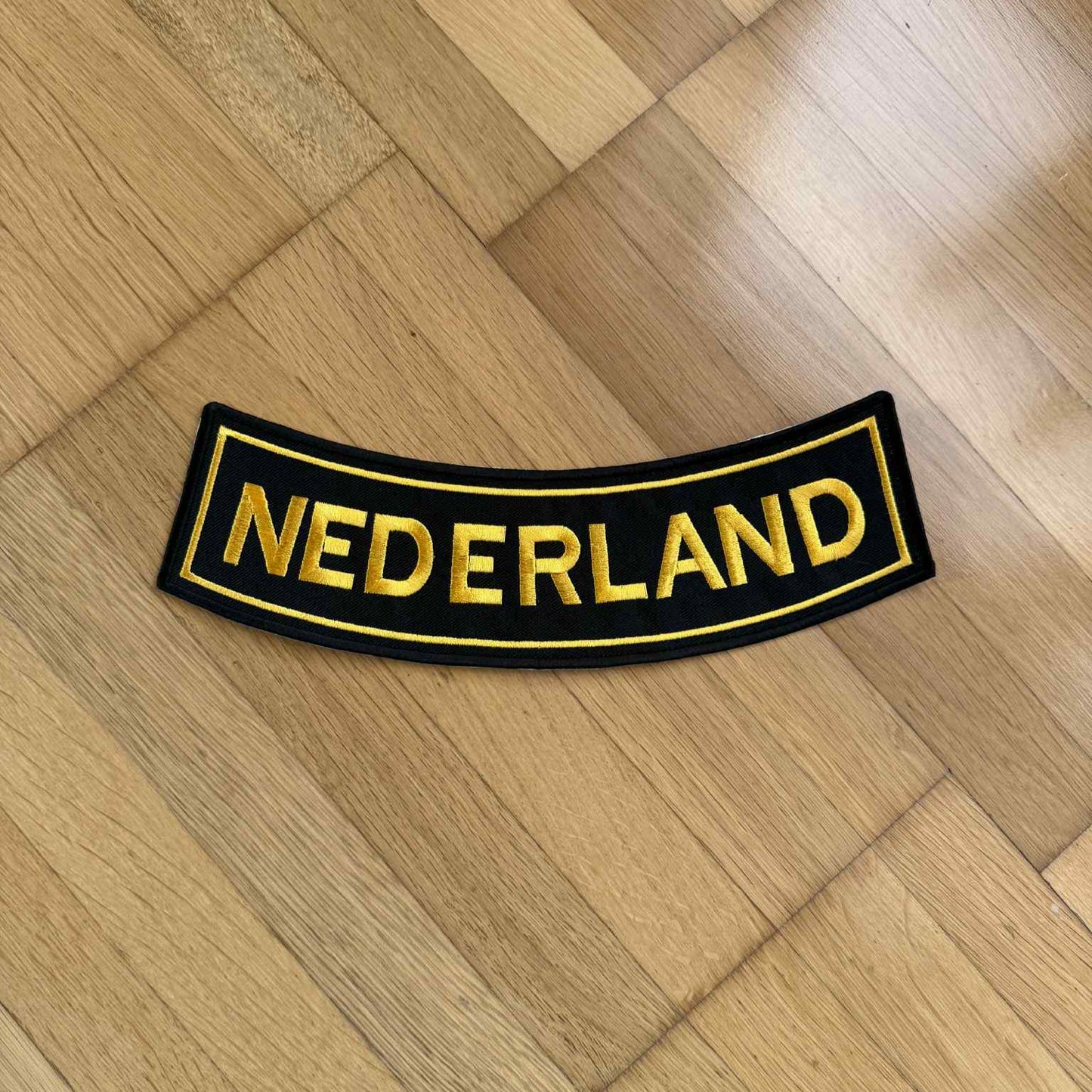NEDERLAND Rocker Patch 28x7cm – Embroidered Sew-On & Iron-On