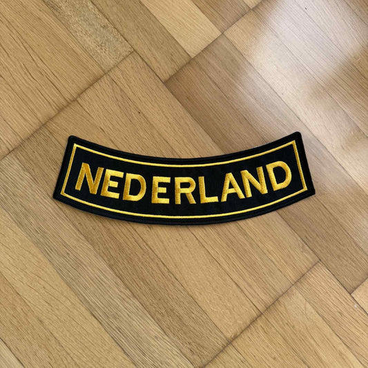 NEDERLAND Rocker Patch 28x7cm – Embroidered Sew-On & Iron-On