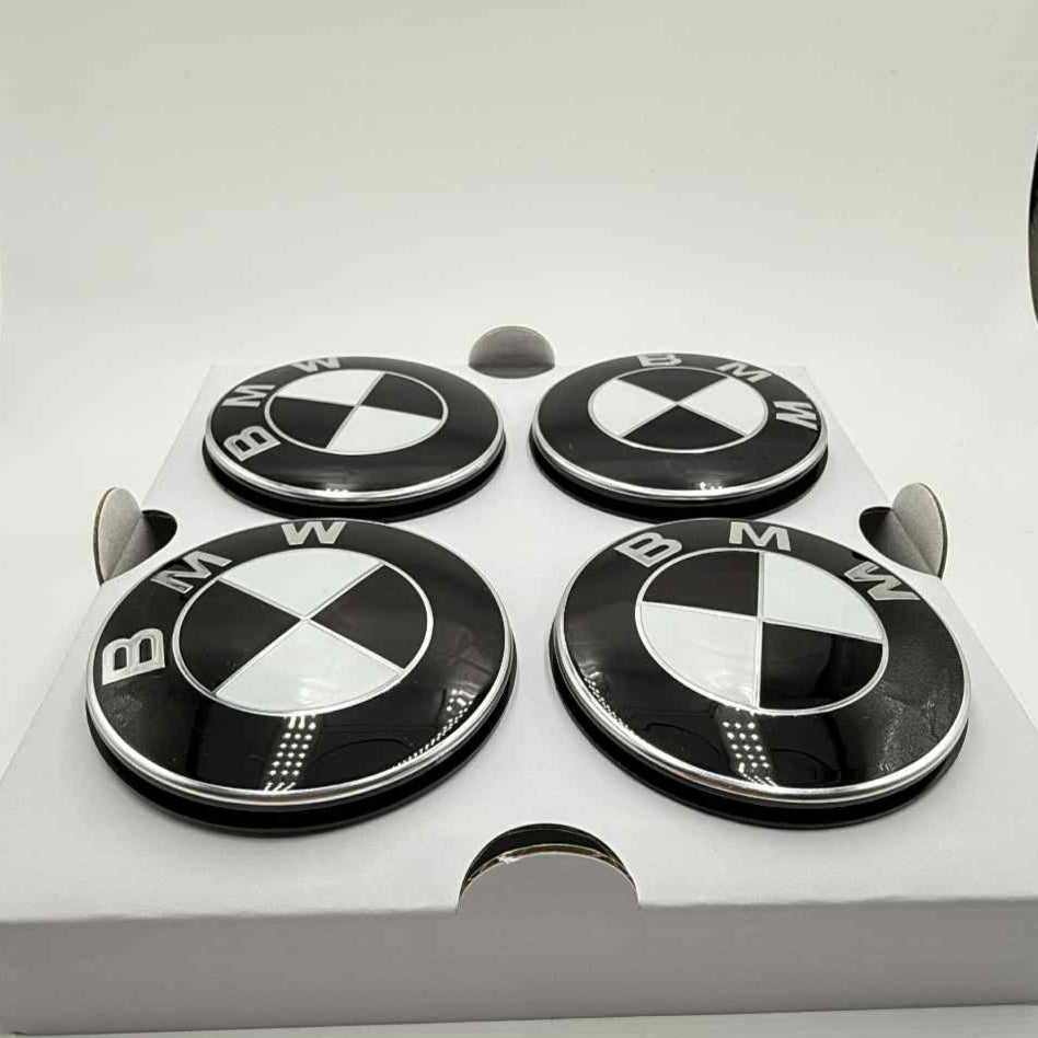 4pcs 68mm Floating BMW Wheel Center Caps – Spinning Logo Covers