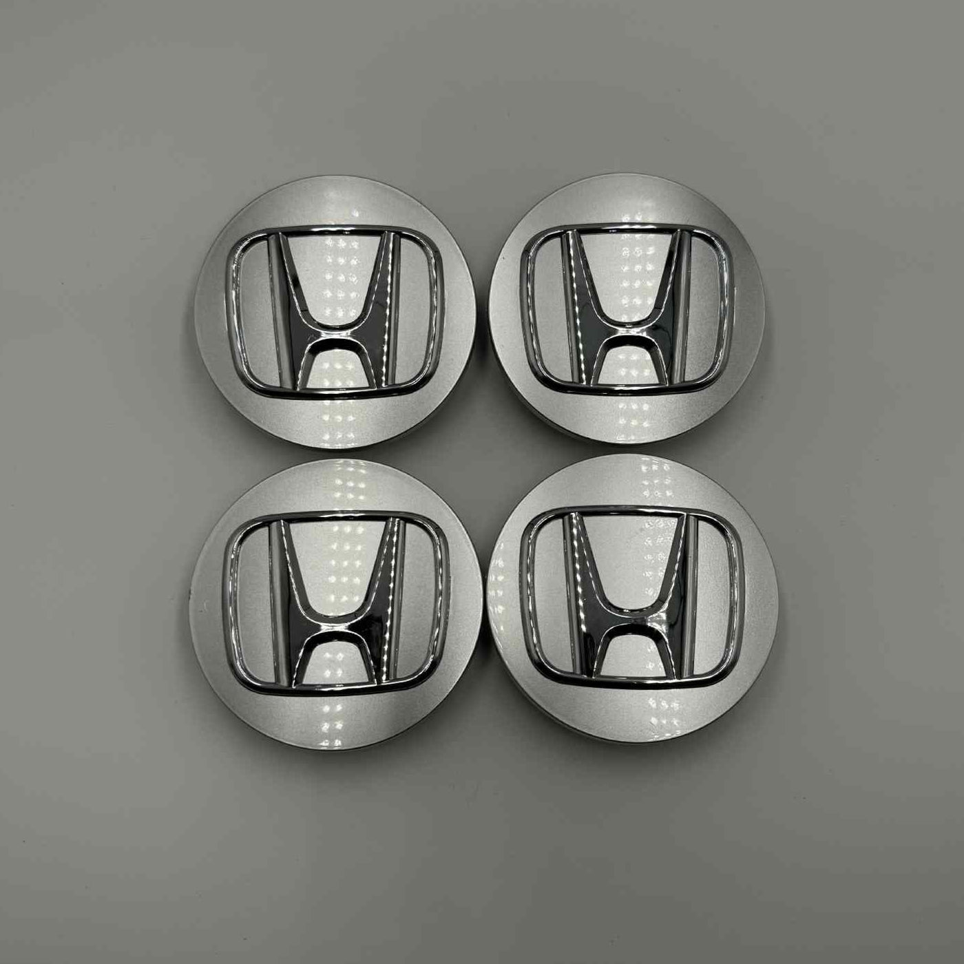 4pcs Honda Wheel Hub Caps 69mm / 2.72" – Silver Chrome Rim Covers