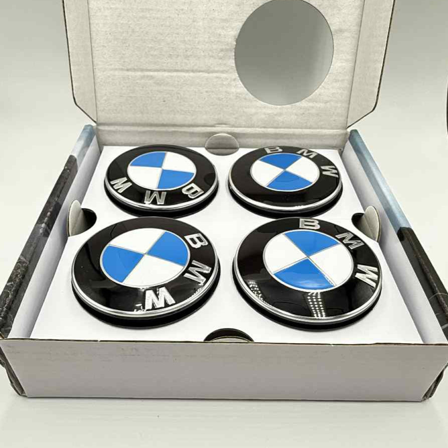 4pcs 68mm BMW Floating Wheel Caps – Spinning Logo Center Covers