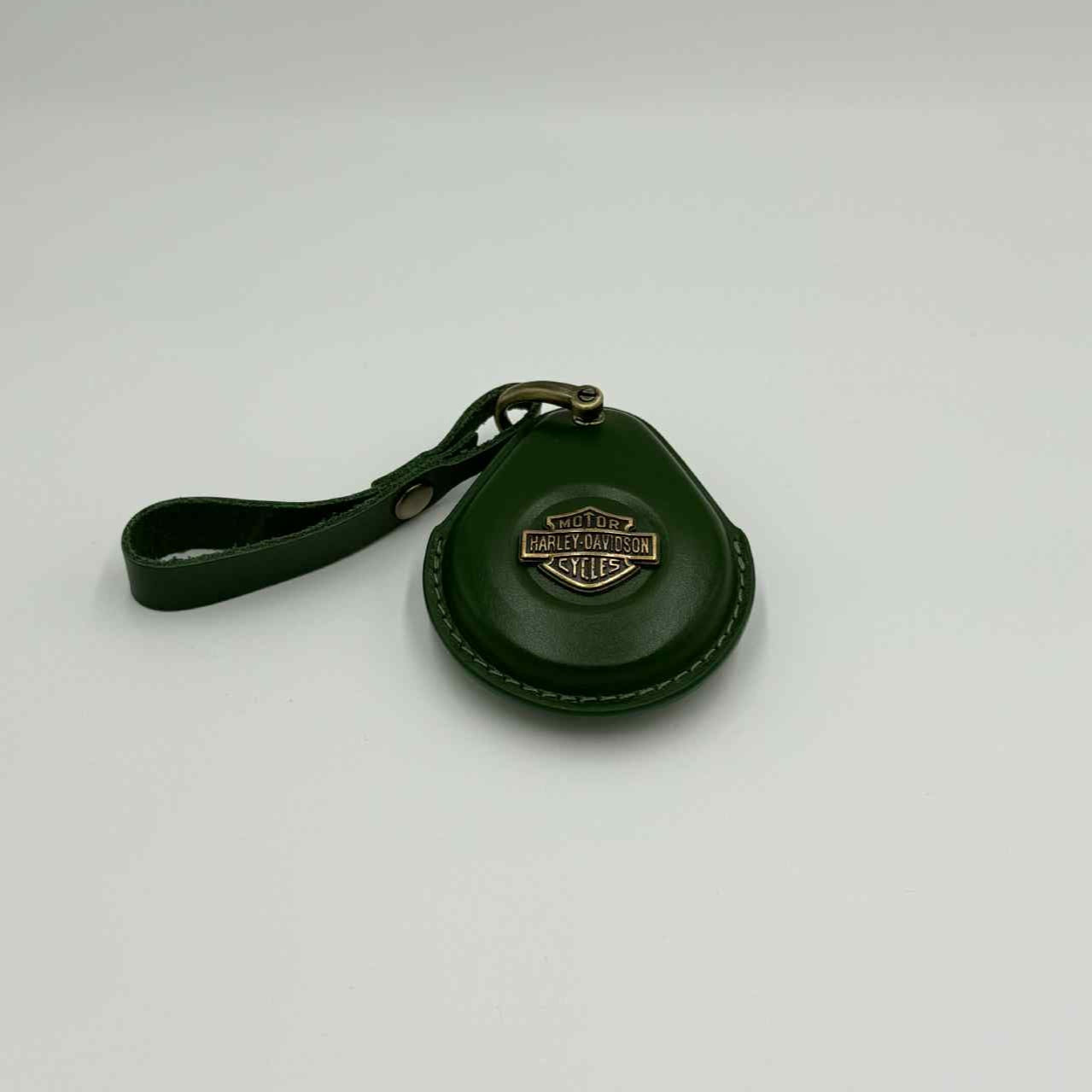Green Leather Harley-Davidson Key Fob Cover – 2023 & Earlier