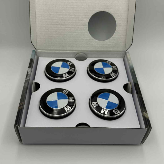 4pcs 56mm BMW Floating Wheel Center Caps – Self-Leveling