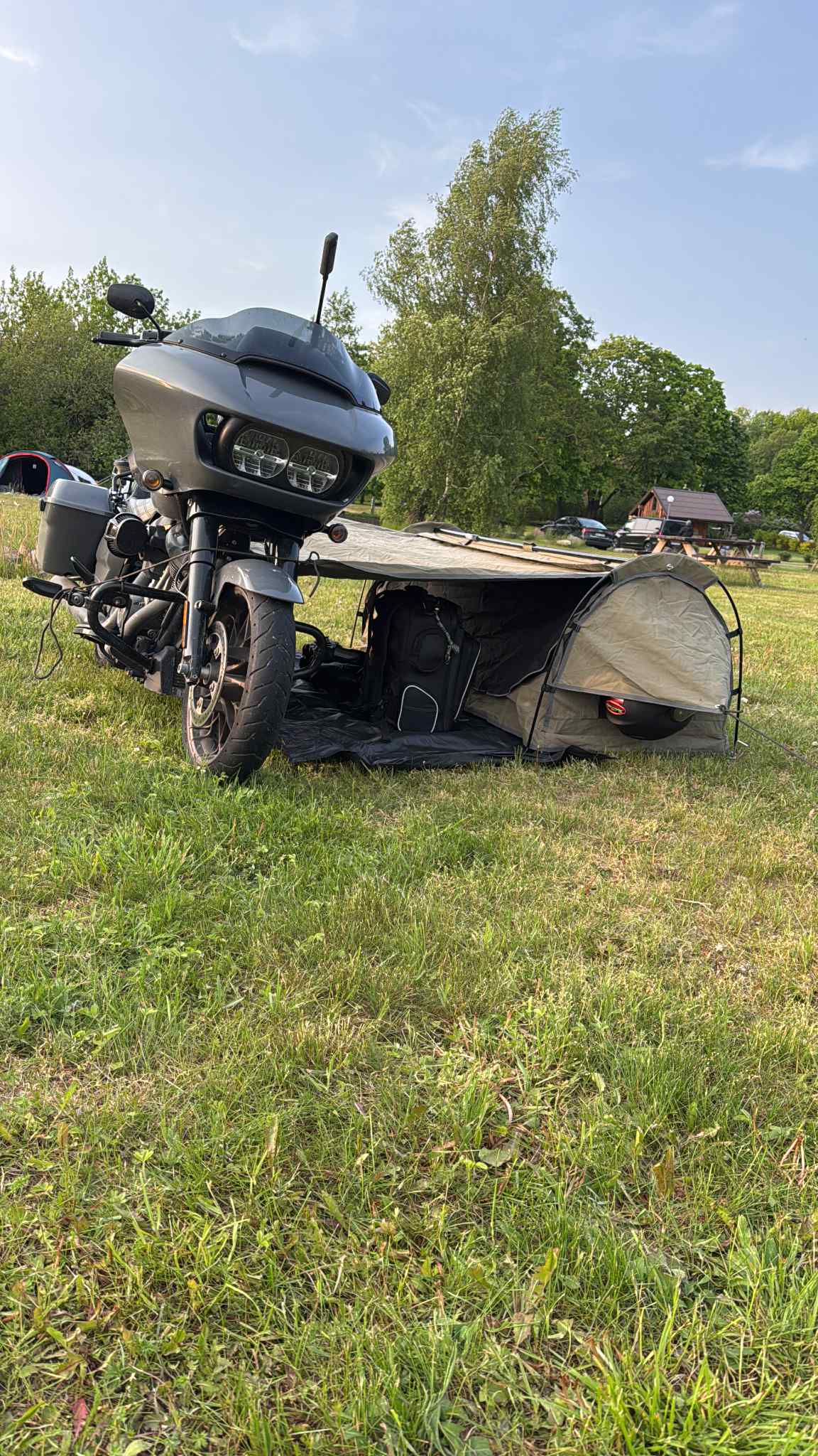 PREORDER THE OUTLAW Motorcycle Camping Tent | 2Wheels1Lane Adventure Swag