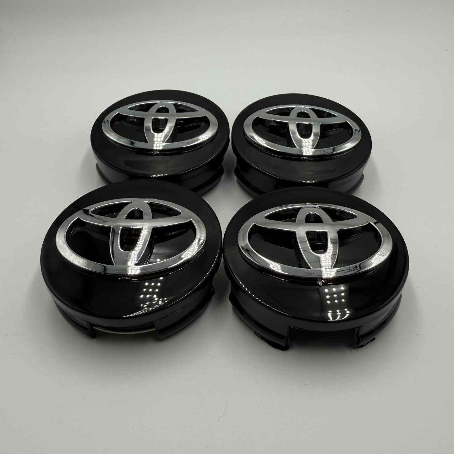4pcs 62mm / 2.44" Black Toyota Center Caps