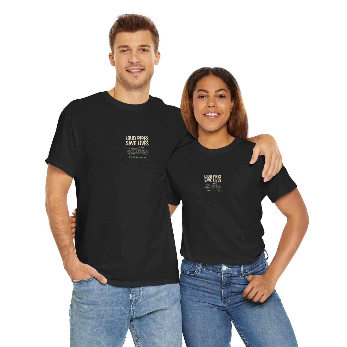 Loud Pipes Save Lives T-Shirt – Motorcycle Rider Tee | 2Wheels1Lane