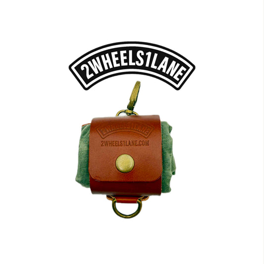 2Wheels Beltbag – Waxed Canvas Motorcycle Pouch | Foldable Foraging & Tool Bag for Riders and Camping