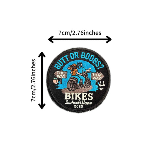 7cm Funny Biker Patch – Embroidered Sew-On & Iron-On Motorcycle Patch