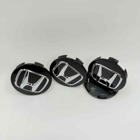 4pcs 69mm / 2.72" Black Honda Center Caps