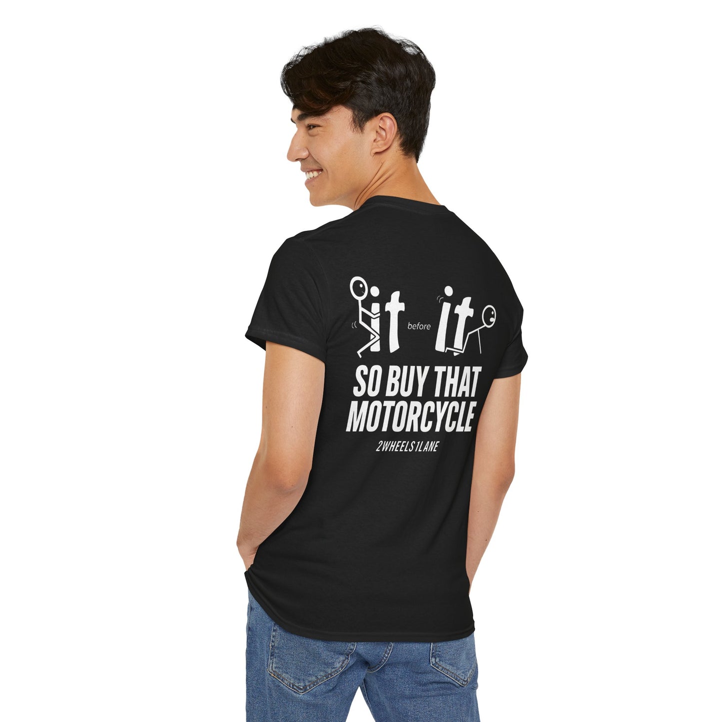 Motorcycle T-Shirt, Bold Biker Graphic Tee | 2Wheels1Lane