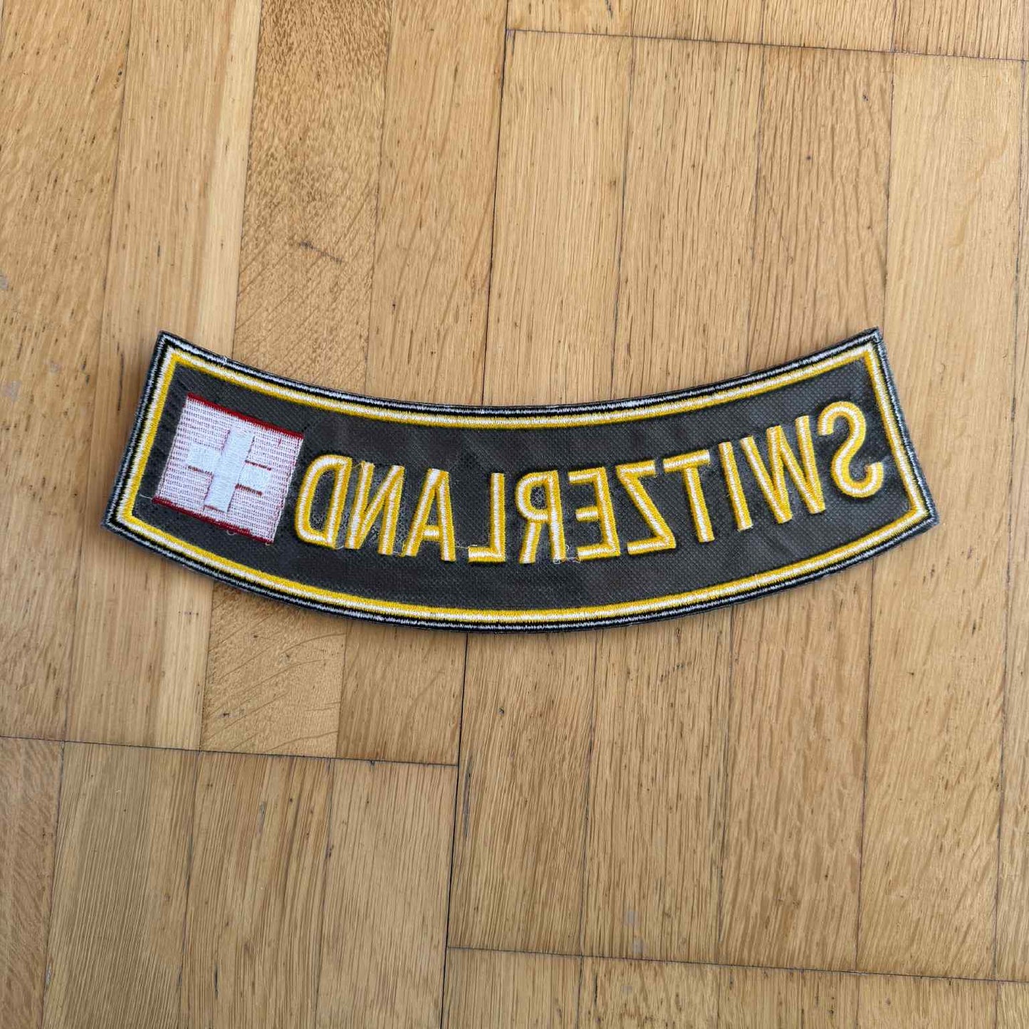 Switzerland Rocker Patch 28x8cm – Embroidered Sew-On & Iron-On