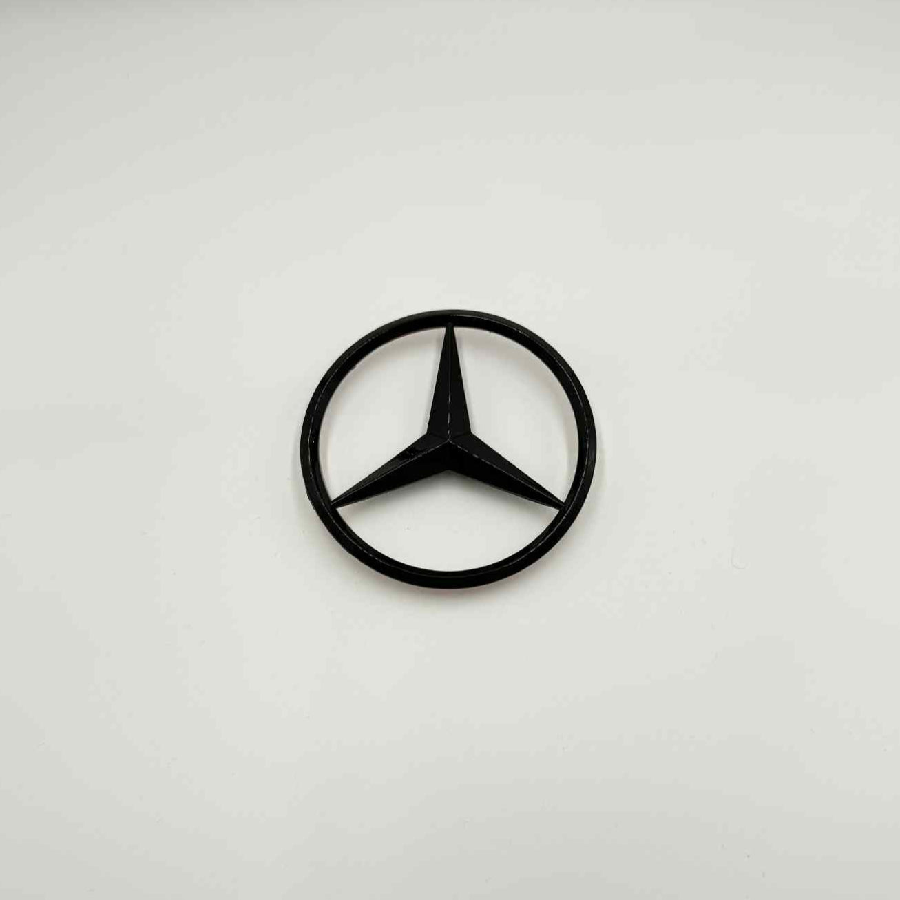 Mercedes Black Emblem Badge 8cm (3.15") – Durable Waterproof