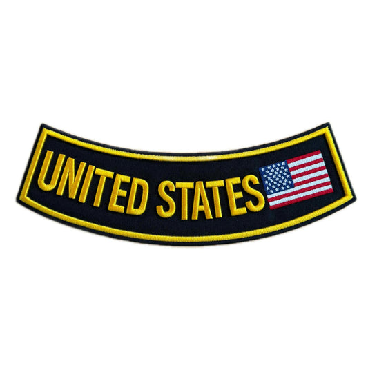 United States Rocker Patch 28x8cm – Embroidered Sew-On & Iron-On