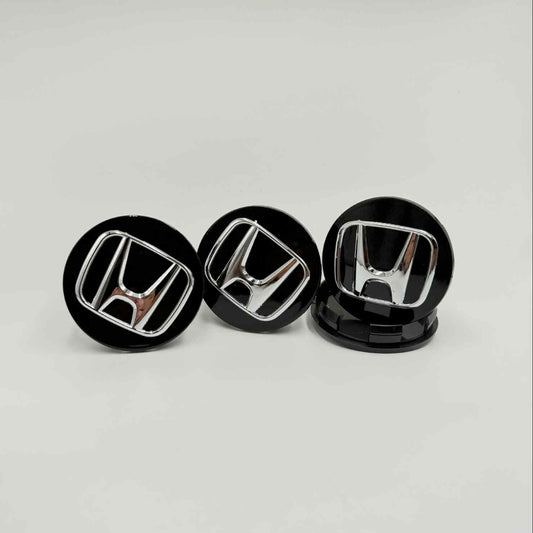 4pcs 69mm / 2.72" Black Honda Center Caps