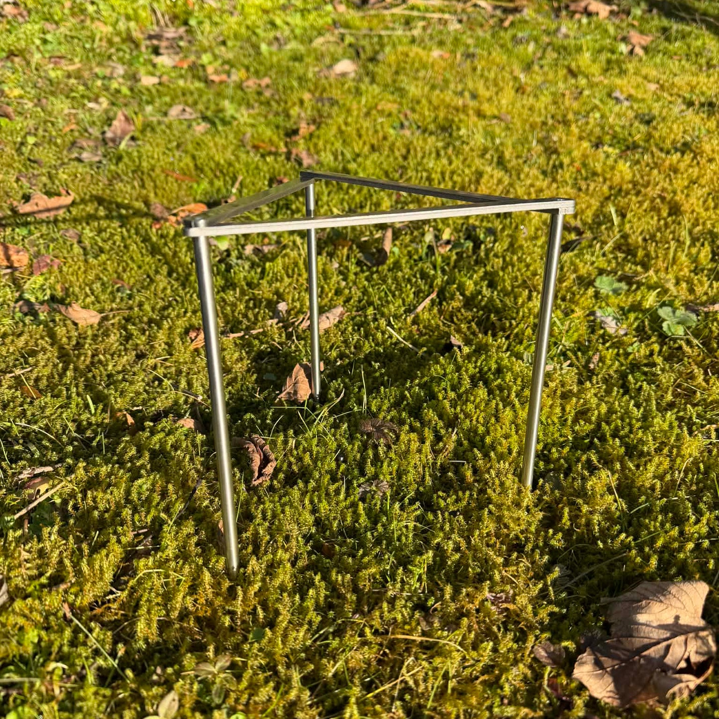 The Outlander Fire Stand, Stainless Steel Camping Tripod Stove Rack