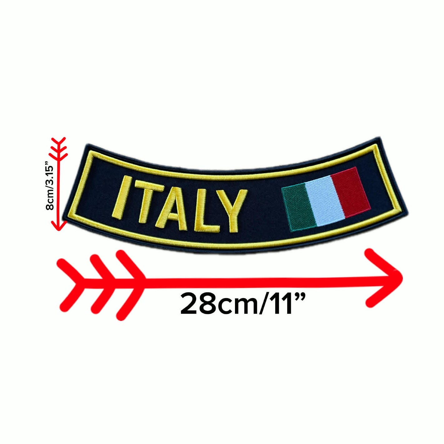 Italy Rocker Patch 28x8cm | Biker Vest Embroidered Patch