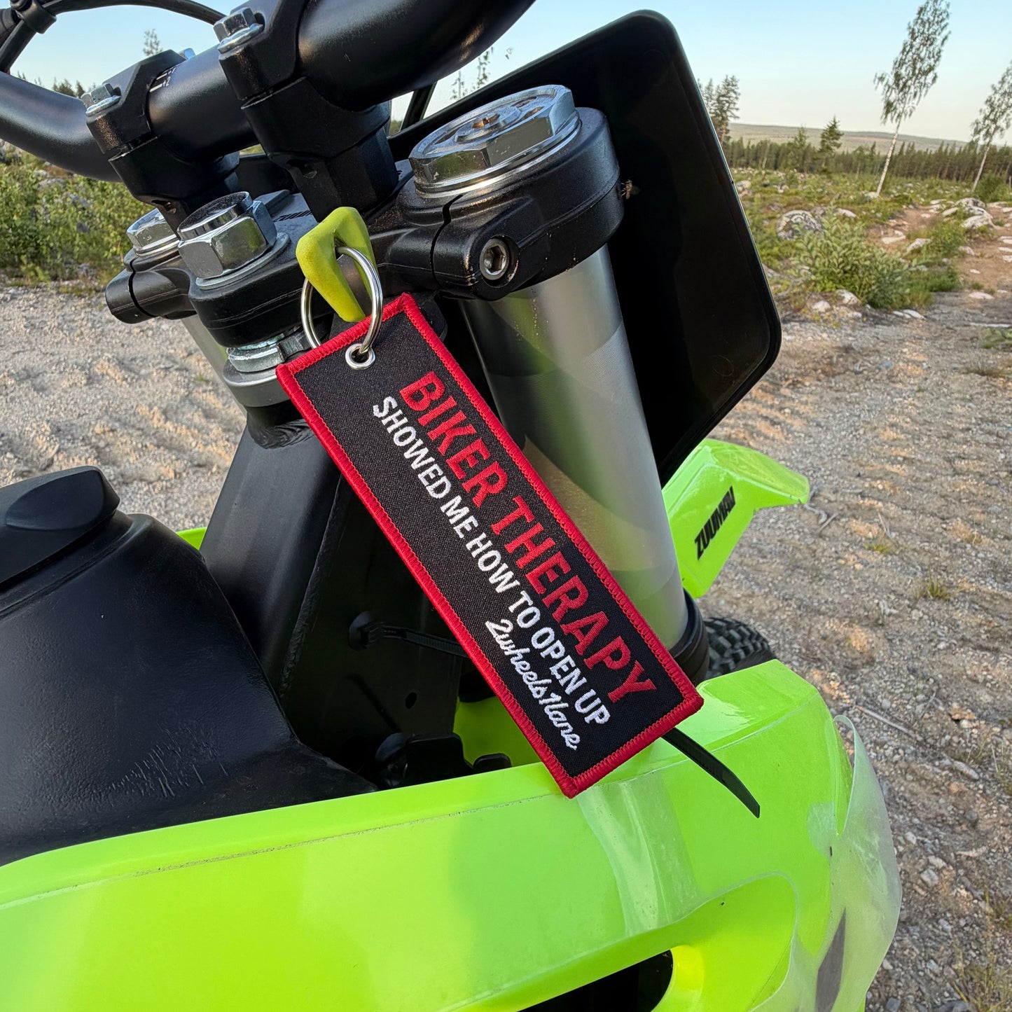 Motorcycle Key Tag – ‘Biker Therapy’ (13cm x 4cm)