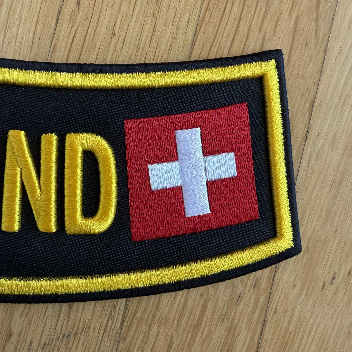 Switzerland Rocker Patch 28x8cm – Embroidered Sew-On & Iron-On