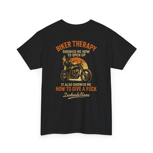 Biker Therapy Rider T-Shirt – 2Wheels1Lane Edition Motorcycle Tee