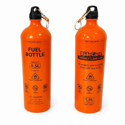 RideCare™ Emergency Motorcycle Fuel Bottle – 1.5L (50.7 fl oz) Aluminum Fuel Container