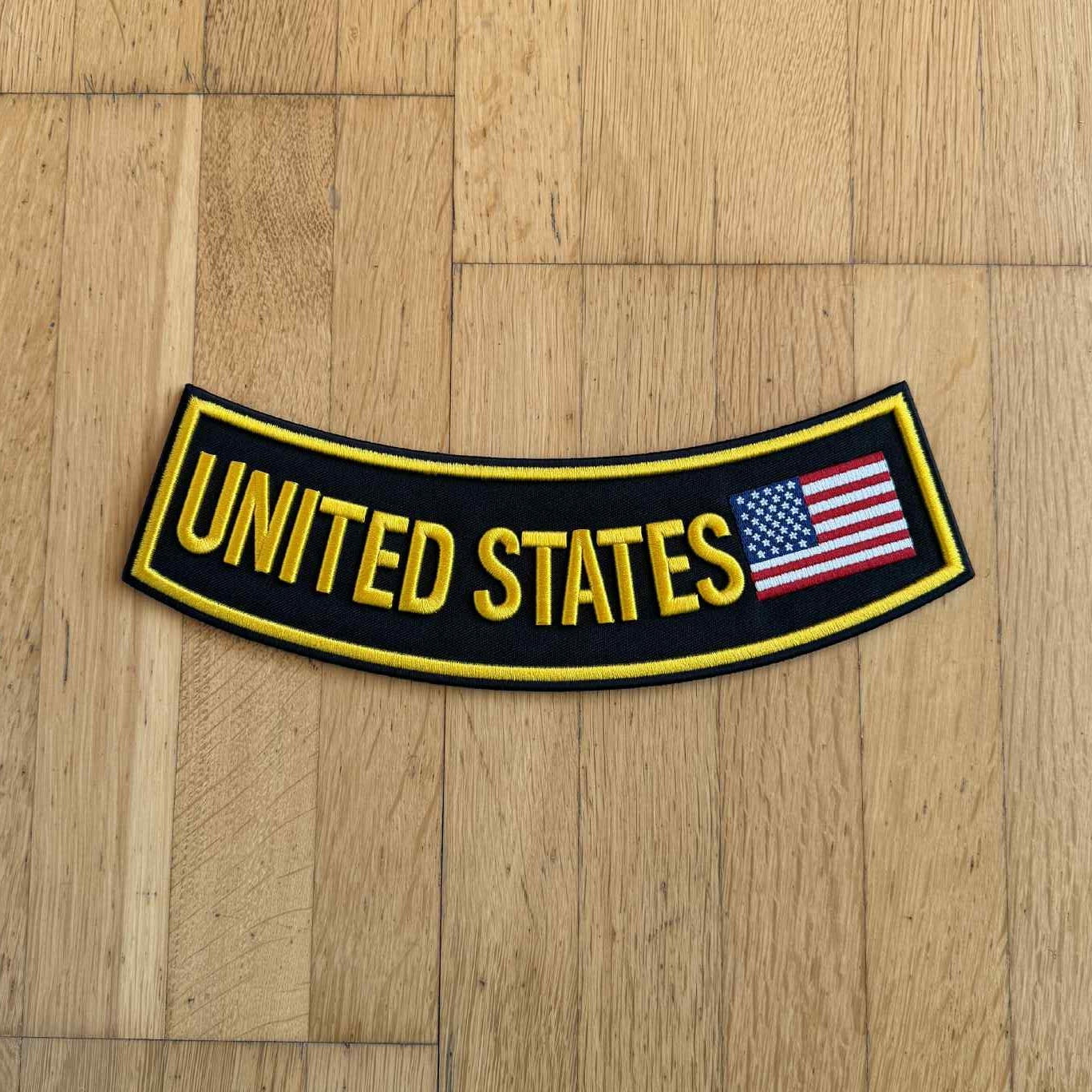 United States Rocker Patch 28x8cm – Embroidered Sew-On & Iron-On