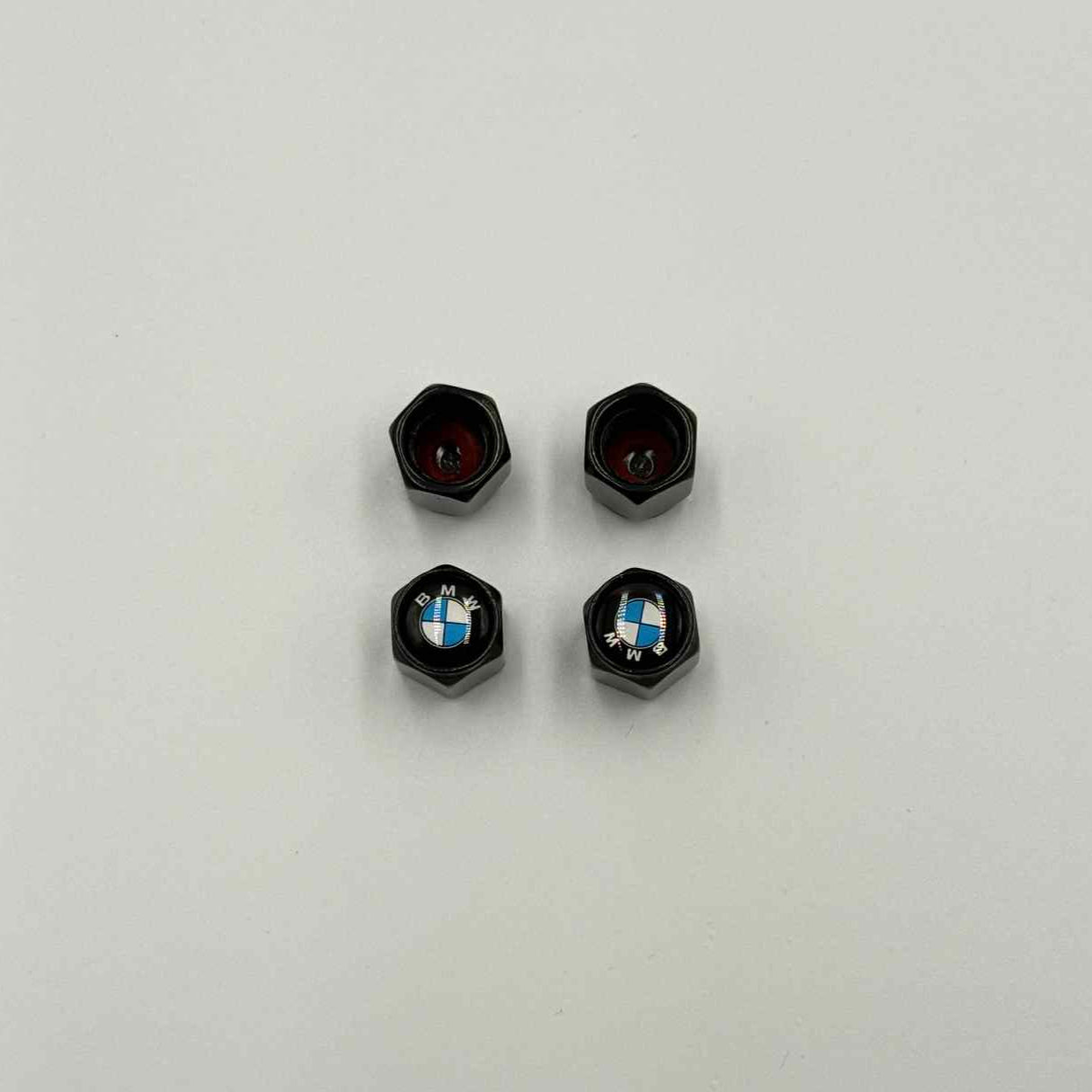 BMW Logo Tire Valve Caps – Chrome Metal Dust Covers (Set of 4)