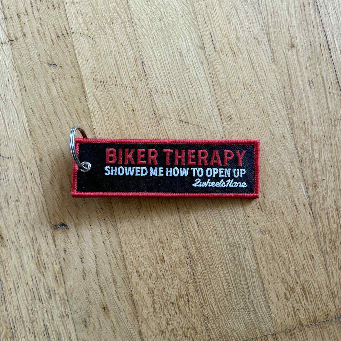 Motorcycle Key Tag – ‘Biker Therapy’ (13cm x 4cm)