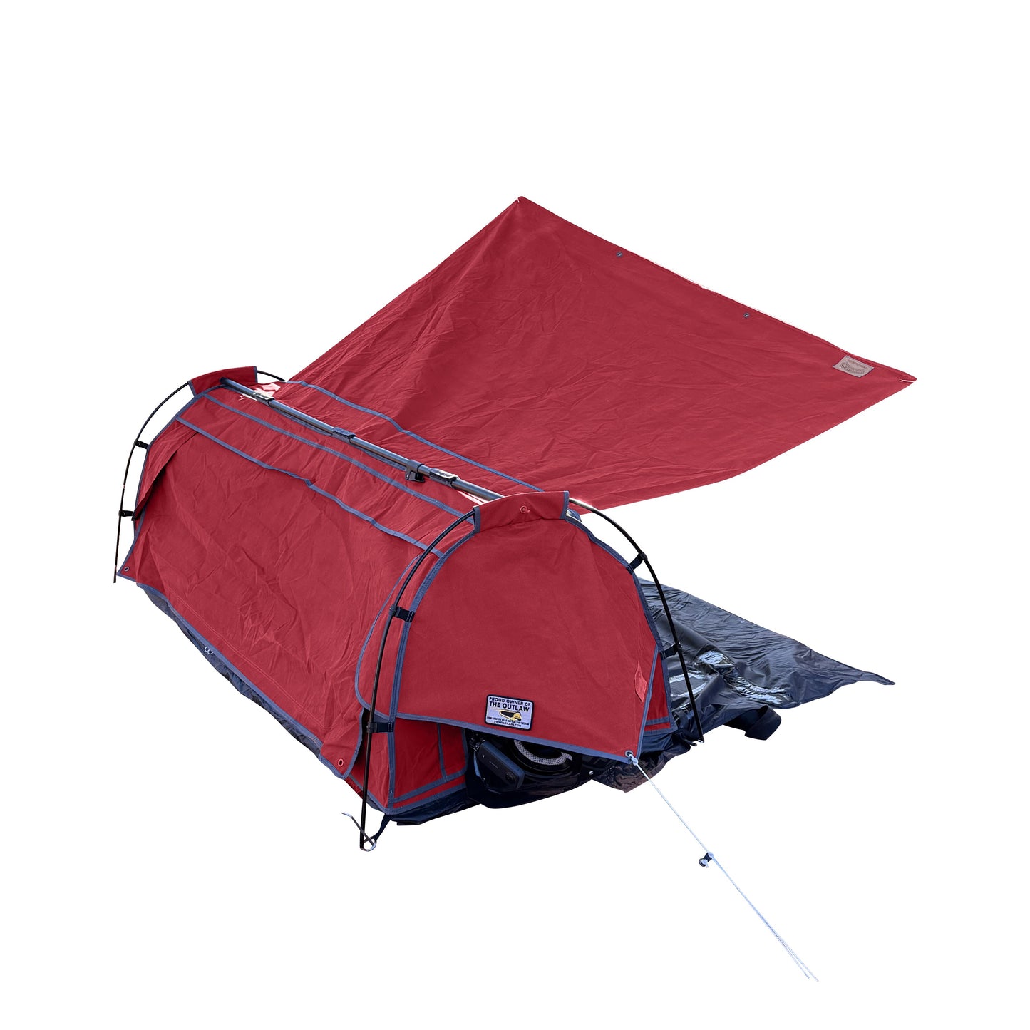 Outlaw Rouge Edition Motorcycle Camping Tent | 2Wheels1Lane Adventure Swag