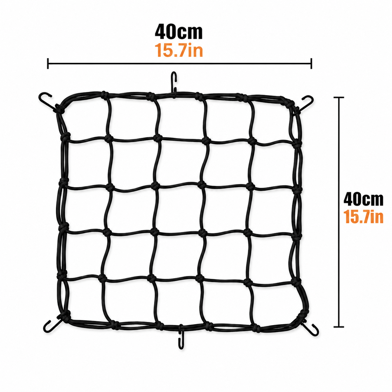 2Wheels1Lane Motorcycle Cargo Net 16” x 16” – Heavy Duty Elastic Luggage Net for Secure Motorcycle Travel