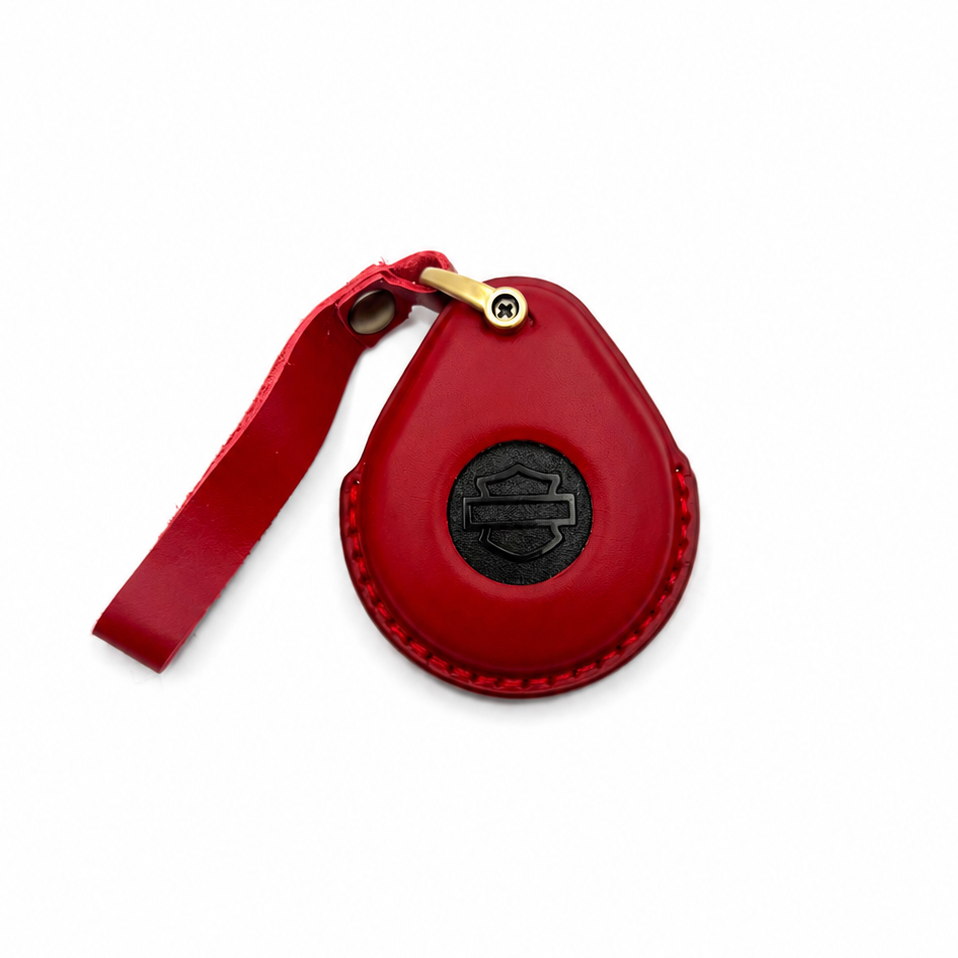 Red Leather For Harley Davidson Key Fob Cover – 2023 & Earlier