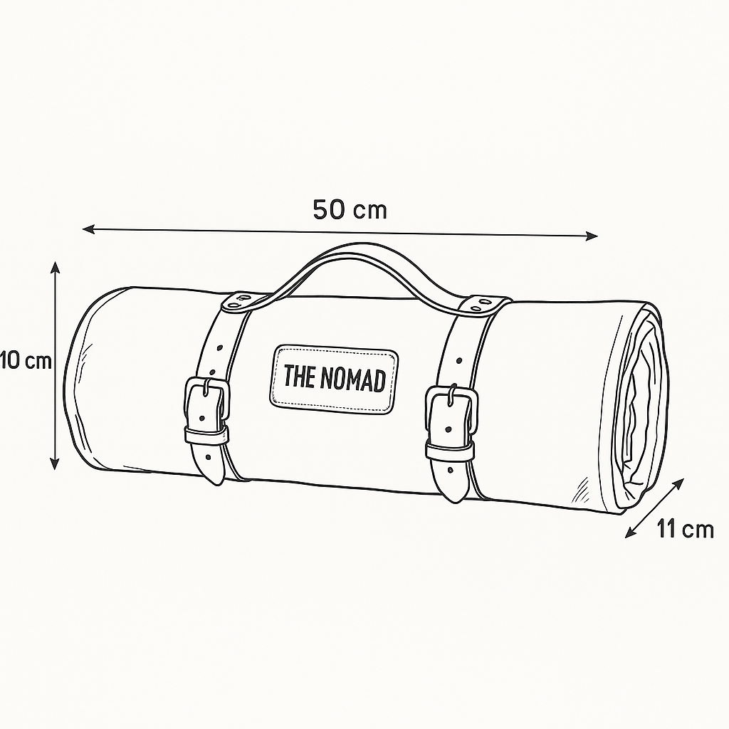 PREORDER The Nomad – Waxed Canvas Motorcycle Camping Bedroll | Waterproof 3-Season Biker Bedroll for Outdoor & Bushcraft Adventure