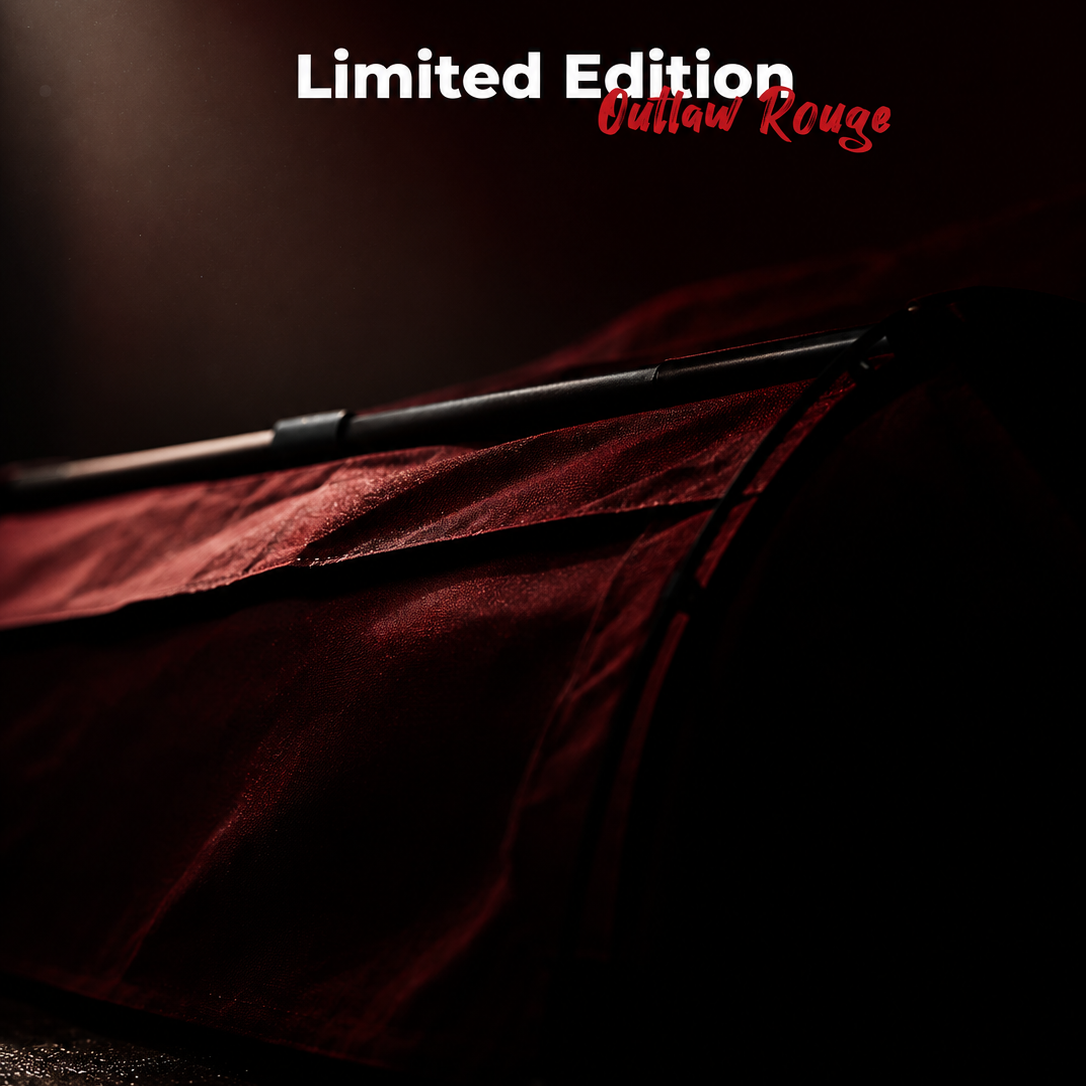Outlaw Rouge Edition Motorcycle Camping Tent | 2Wheels1Lane Adventure Swag