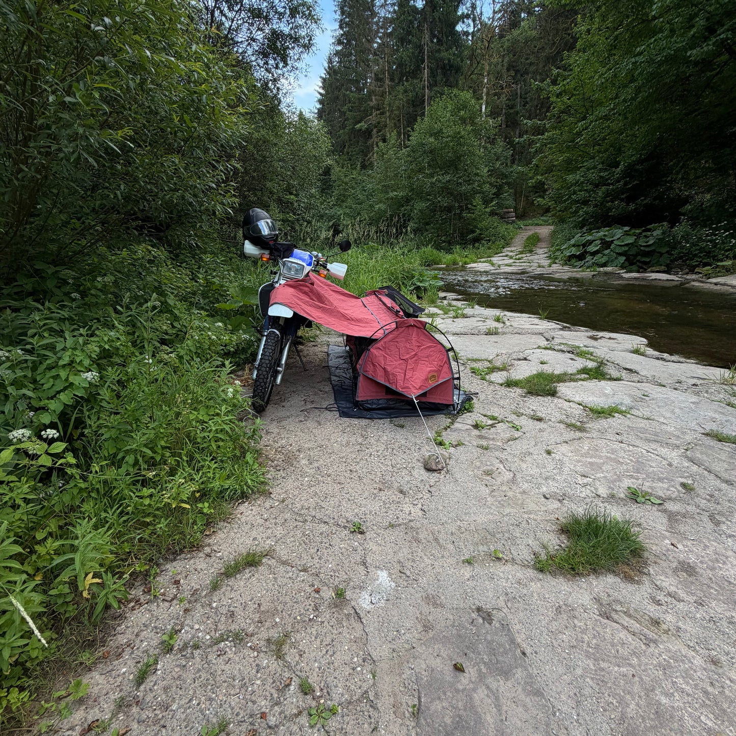 2Wheels1Lane Outlaw Rouge Edition Motorcycle Camping Tent