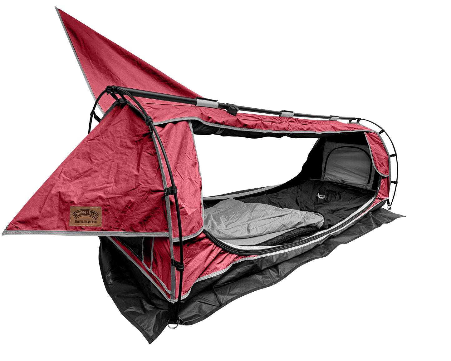 Outlaw Rouge Edition Motorcycle Camping Tent | 2Wheels1Lane Adventure Swag