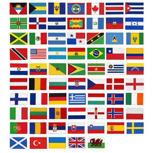 Custom Embroidered Country Flag Patch 4.3×6.3cm – Iron-On or Sew-On